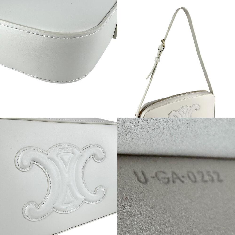 Celine Bag White Triomphe Leather Shoulder - Picture 4 of 4